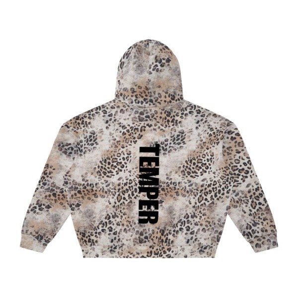 Unisex Vintage Wash Leopard Full Zip Hoodie - Image 2