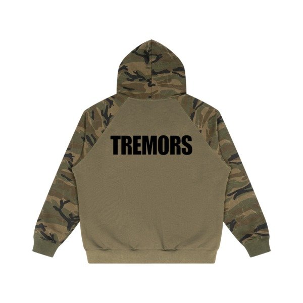 Unisex Camo-Splice Raglan Zip Hoodie - Image 2