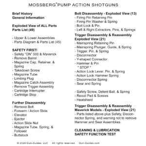 Gun-Guides Assembly-Disassembly Guide For Mossberg 500, 535, 590, 835